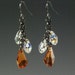 Stunning Topaz Polygon teardrop with Crystal AB Earrings