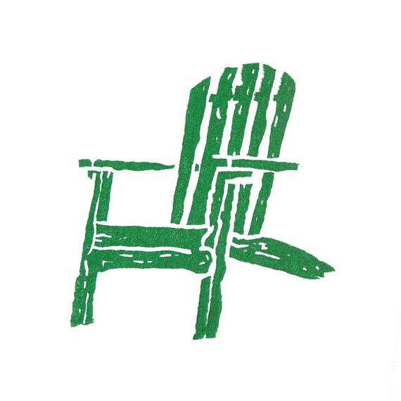 Adirondack Chair Stamp Hand Carved Rubber Stamp