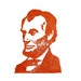 Abraham Lincoln Rubber Stamp - Hand Carved