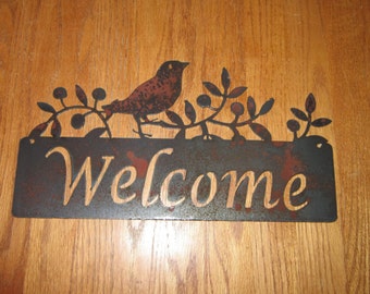 welcome sign custom olive
