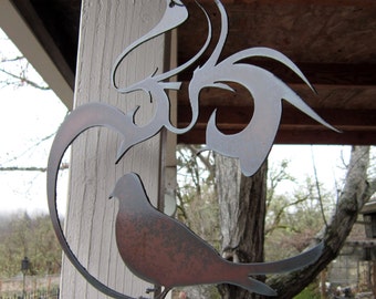 Dove-Metal Window Art-Garden Art-Hanging Art