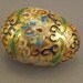 ENAMEL cloisonee EASTER EGG large size 2 plus inches tall relief work