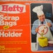 Vtge 1972 Hefty Scrap Bags and Decorative Holder