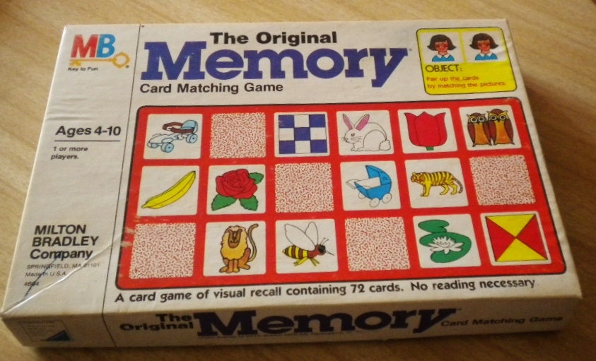 1980 Milton Bradley Original Memory Card Game