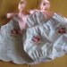 Delicious Hand Embroidered Upcycled Baby Outfit Size Newborn to 6 Month.