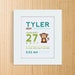 Custom Birth Announcement Print - MONKEY Wall Art