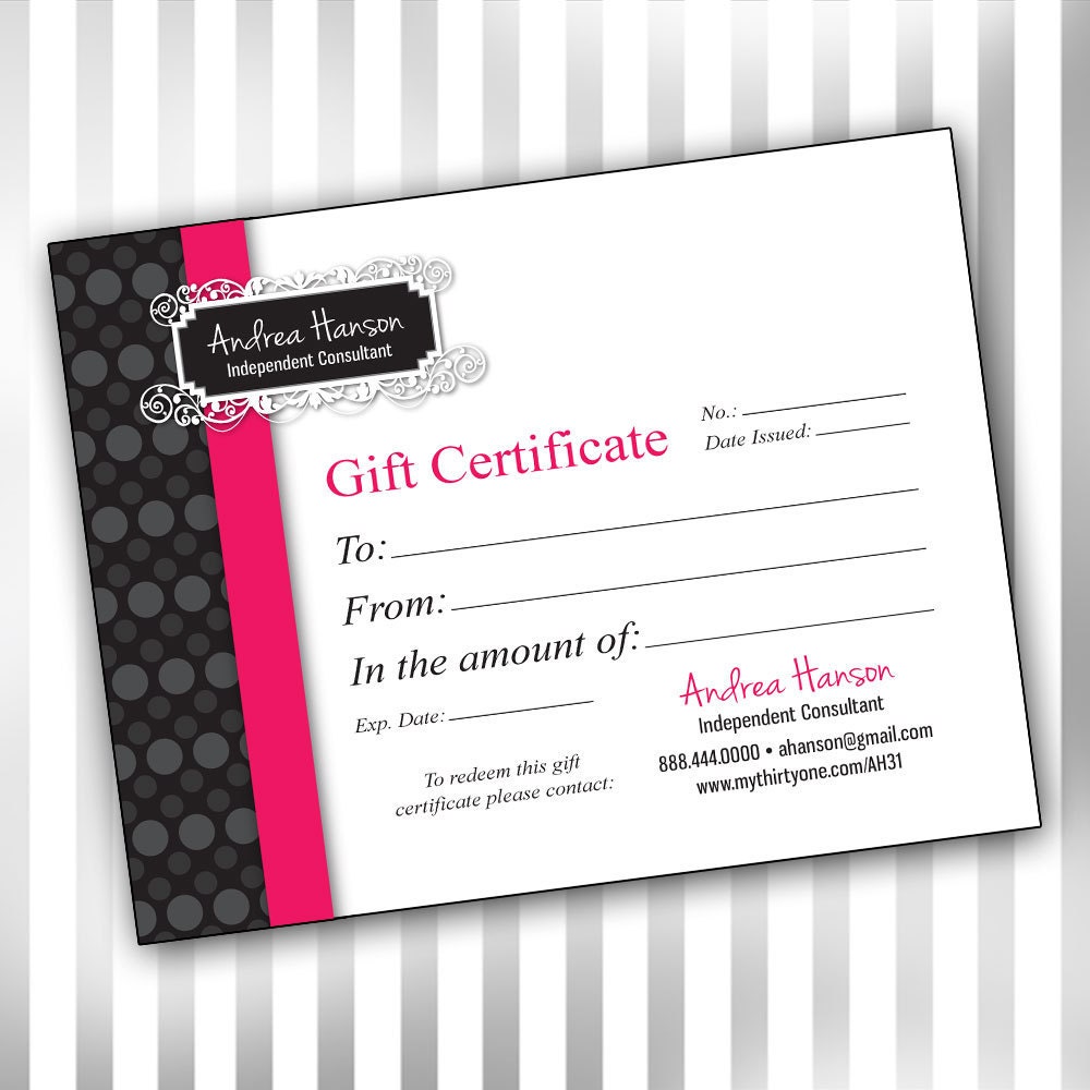 Custom Consultant Gift Certificate Postcard by sweetmaggies