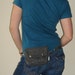 Convertible Hip Pouch - Waxed Canvas in Charcoal Gray