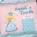 Girls personalized custom tooth fairy pillow with laminated poem to tooth fairy can add official letter to child from fairy