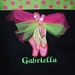 Girls personalized dance bag ballet bag wth applique dance shoes