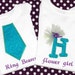 Girls personalized flower girl and ring bearer shirt set custom to your color