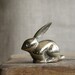 Brass Rabbit Figurine by Enesco
