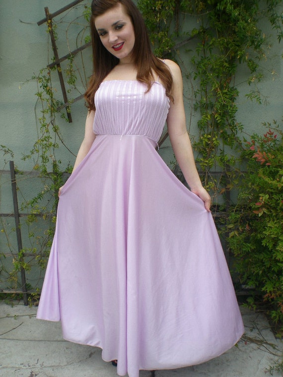 Vintage 70's Maxi Dress. Summer Sundress. Lavander