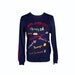 VTG 80's 'Bon Appetit' Navy Knit Sweater (Small / Medium) Kitschy French Foods Embroidered Long Sleeve
