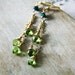 Empress Earrings 14K Gold Fill Grass Green Peridot Apatite