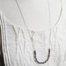 Jewelry Glass Necklace Silver Long Beaded Minimalist Simplistic