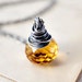 Honey Drop Necklace Citrine Yellow Silver