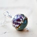 Glass Necklace Silver Animal Print Teal
