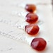 RESERVED Bridesmaid Gift Set Rust Orange Chalcedony Sterling Silver Pendant PoleStar