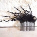 Clockhand Steampunk Victorian Hair Comb black Gothic hair Ornament- The Shadow in the Hall