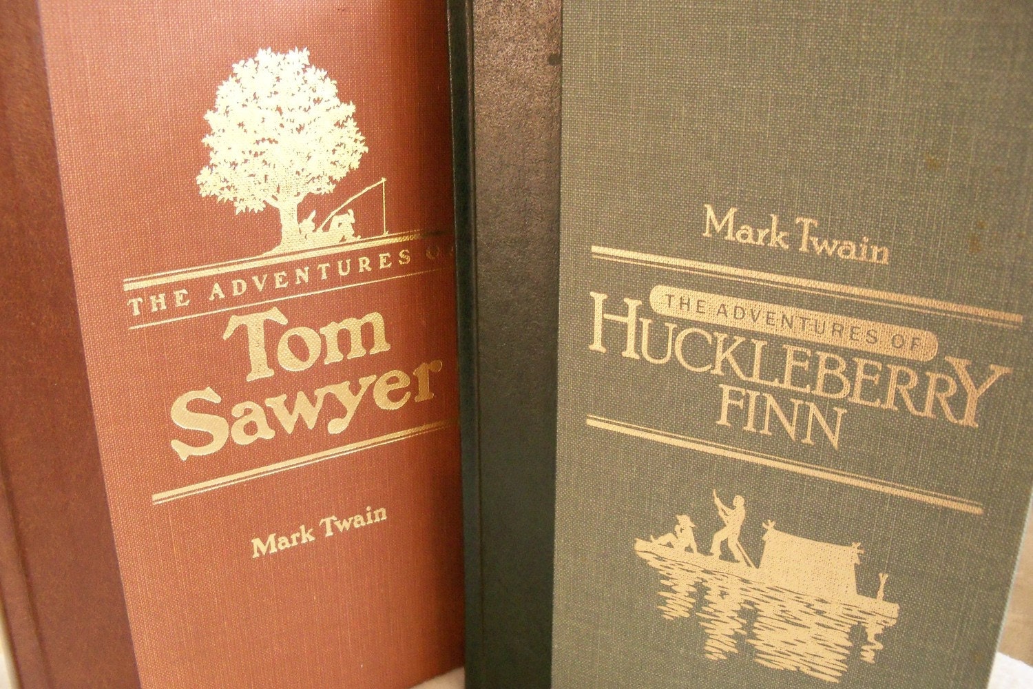 Vintage 2 Mark Twain Books Readers Digest Editions