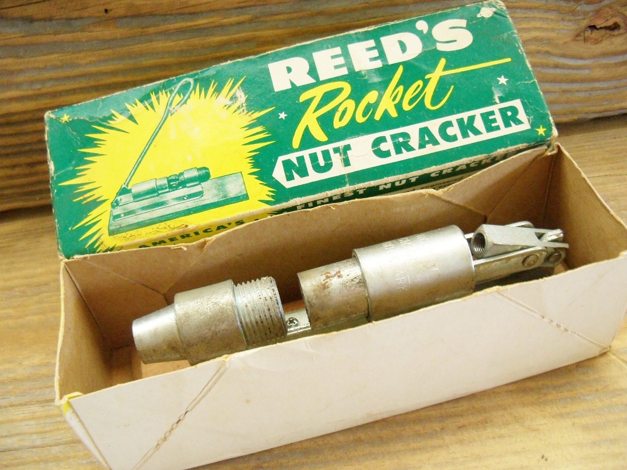 Antique Nutcracker Reeds Rocket Pecan Cracker R300 Original