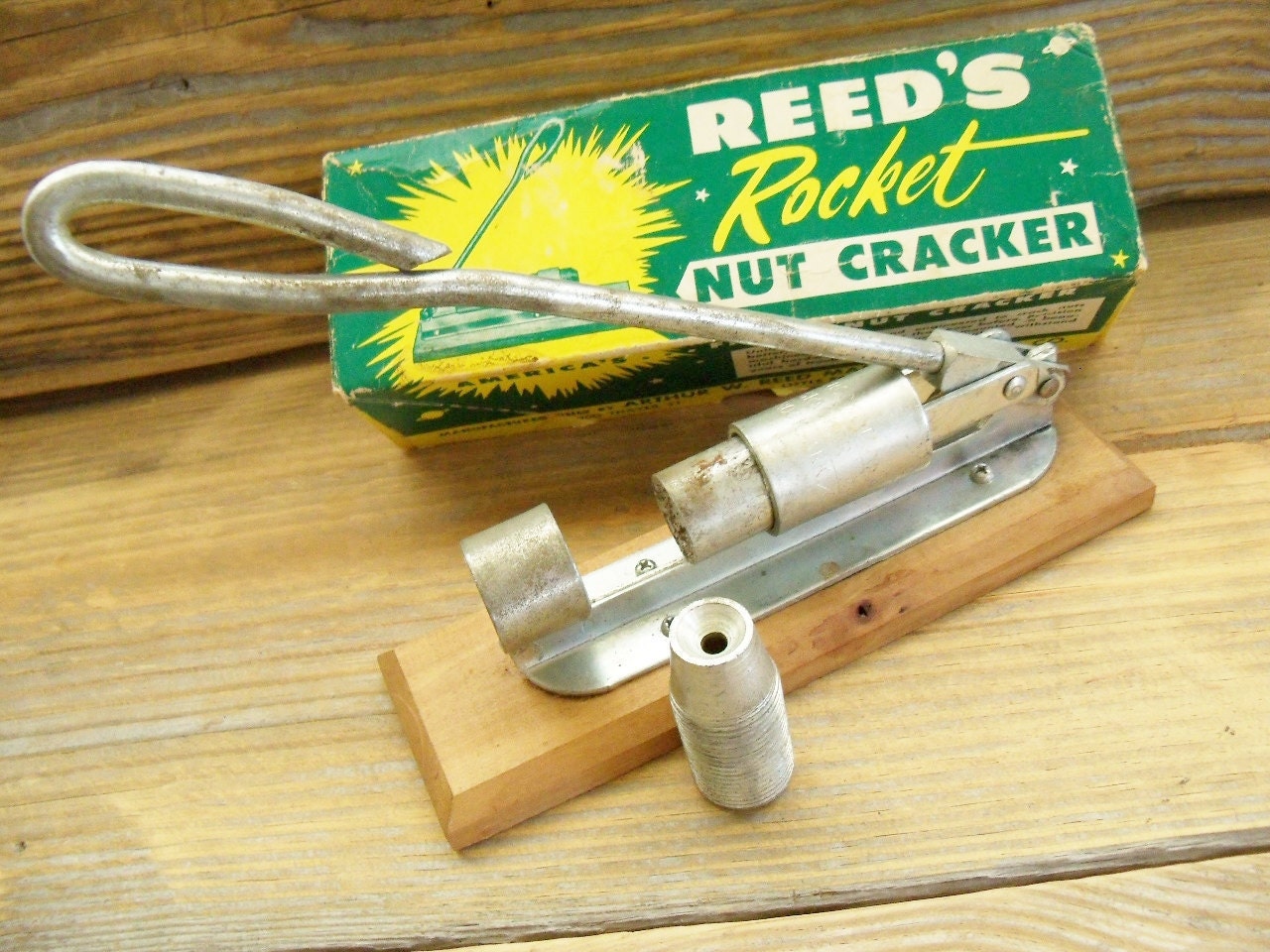 Antique Nutcracker Reeds Rocket Pecan Cracker R300 Original