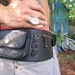 Adjustable Leather Hip Bag Shoulder Bag Belt Bag In black