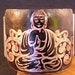 Buddha cuff etched metal copper womens jewelry free shipping