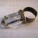 ring adjustable rock crystal huge clear
