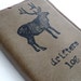 small leather sketchbook journal hand-printed custom for you drifters log