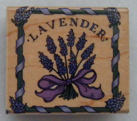 Lavender Square Rubber Stamp by Hero Arts by whimsi on Etsy
