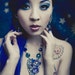 Nightmare Moon Necklace - Steampunk Celestial Flowers in Purple Royal Blue Purple and Teal