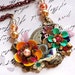 Nesting Songbird - Vintage Forest Garden Assemblage Steampunk Necklace