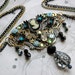 Skeletal Flowers - Vintage Gothic Steampunk Assemblage Necklace