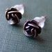 Vintage Copper Rose Stud Earrings