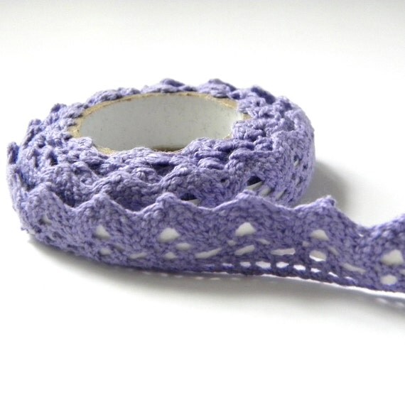 Purple Lace Fabric Tape, Decorative Cotton Adhesive Il_570xn