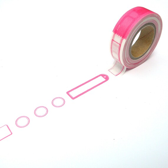 Pink Washi Tape, Japanese Masking, Vitamin Supplement, Mark'sphere, Labels Il_570xn