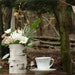 One medium birch bark vase with free engraving, Natural