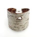 Medium size birch bark cuff bracelet, Woodpecker Hole