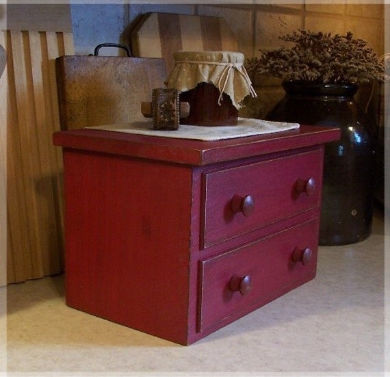 Primitive Toaster Cover Apothecary Two Drawer Style Kitchen