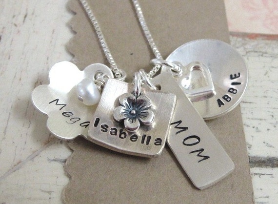 Personalized Jewelry .. Mother's Treasures .Hand