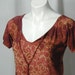 Golden Flowers Reverse Echo Top in Sienna and Sweet Cider (medium)