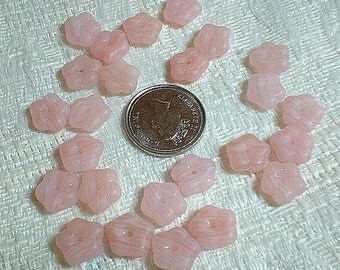 Czech Glass Beads, Flower, Pink, Marbled, 8mm X 3mm, 25 pcs (no.8000-00)