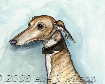 In a manner of words -Italian Greyhound Dog Print