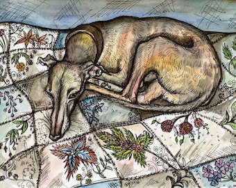 Italian Greyhound Art Dog Print