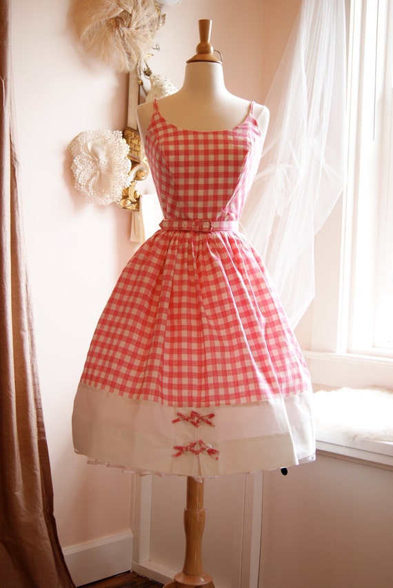 Items similar to RESERVED///50s Dress / 1950s Dress / Vintage 1950s ...