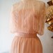 Vintage Oscar de la Renta Couture Silk Chiffon Wedding Dress Boho Romantic Sheer Lace 3 pc.