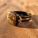 Adjustable Ring: Metallic Bronzite Natural Gemstone Bead, Bronze Age