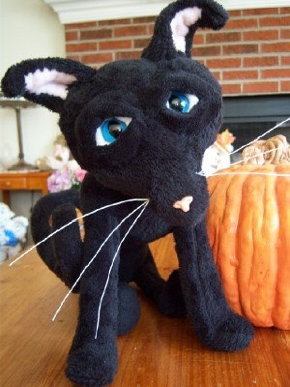 coraline black cat plush